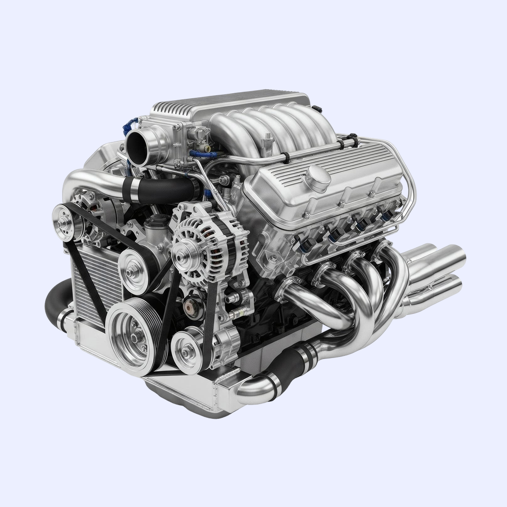 Turbocharged Engine Block