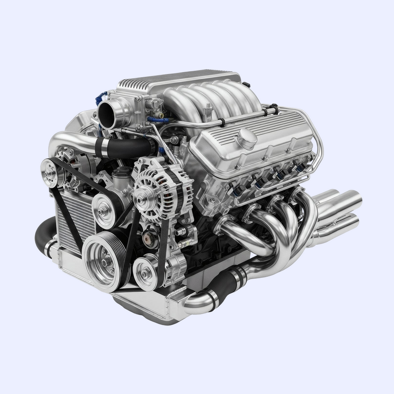 Turbocharged Engine Block